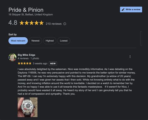 pride and pinion reviews.